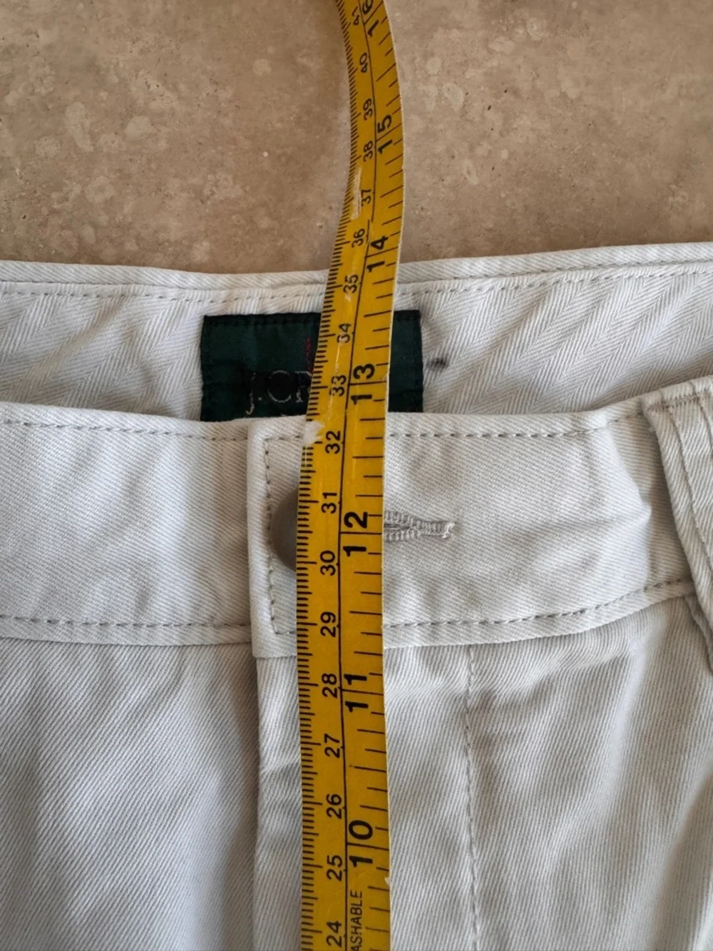 J Crew 8 Inch Classic Chino Short Sailcloth Ivory Mens Size 32